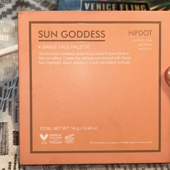 HIPDOT Makeup Hipdot Sun Goddess 4 Shade Face Palette Never Used Swatched Blushhighlighter